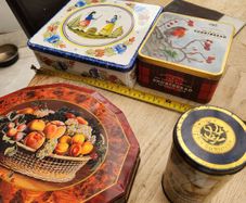 old tin boxes