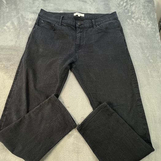 Reiss Mens Jeans W34 L28 Black Denim Regular Fit Zip Fly