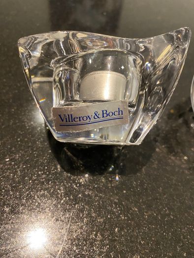Villeroy and Boch wave  pair of candle holders