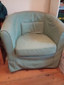 Sage green armchair