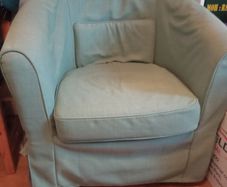 Sage green armchair