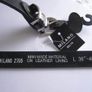Smooth Black Leather Belt Milano Design Image 2