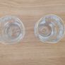 2 vintage etched glasses with gilt rims Image 2