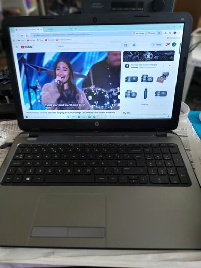HP 15.6 inch Laptop, Model HP 255 G3 Rev 21F7-100, AMD A4-5000 APU with Radeon HD Graphics, 1.5GHz, 4GB Ram, 500GB Hdd, Windows 10, Microsoft Edge, Chrome and VLC