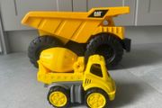 Dumper truck and cement mixer