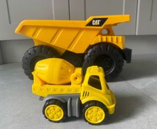 Dumper truck and cement mixer