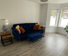 Couch and footstool