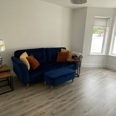 Couch and footstool