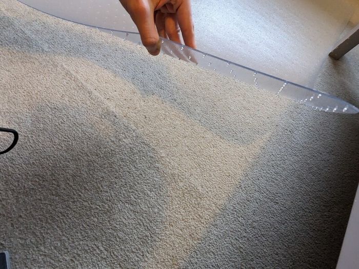 Marvelux transparent PVC chair mat for carpets (Made in UK)