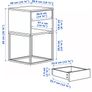 White Vikhammer side/bedside table/lockers Image 4