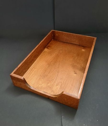 Vintage wooden tidy/ display/ paper/ letter tray