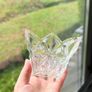 Clear cut glass decorative bowl/ashtray Image 3