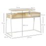 Modern Computer Desk with Lift Top for Home Office, Writing Desk with Drawer and Open Compartment, Natural Image 2