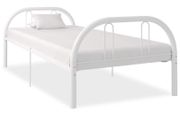Bed Frame White Metal 90x200 cm
