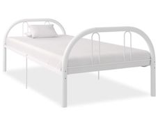 Bed Frame White Metal 90x200 cm