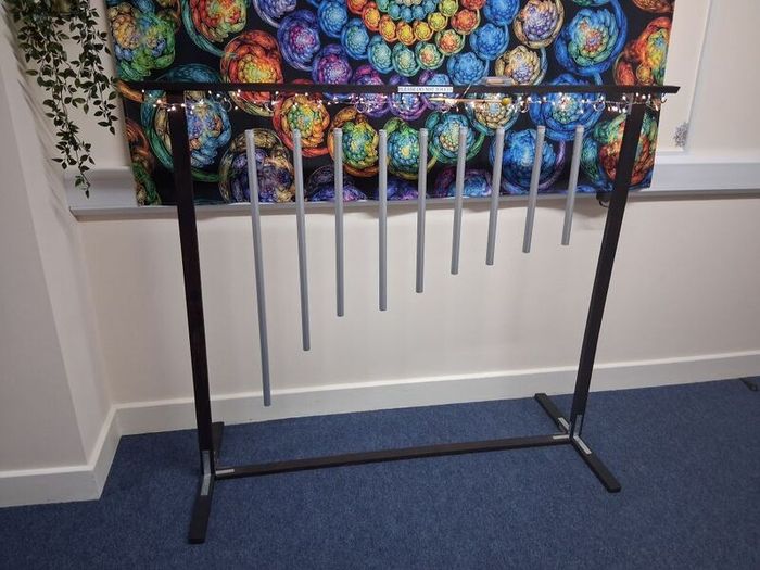 Sacred Solfeggio Pipe Chimes & Handcrafted Stand