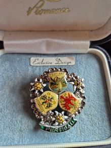 Vintage Jowa Austrian Brooch Pertisau Tirol Ostereich. Signed Jowa