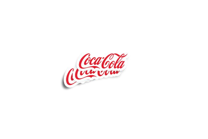 Coca-Cola Glossy Sticker 2-Pack