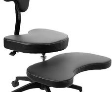 Ergonomic Mobile Cross Legged Desk Chair with Wheels, Home and Office, Flexible Kneeling Chair for Fidgeting, Adjustable Yoga Meditation Criss Cross Seat, Backrest, Black