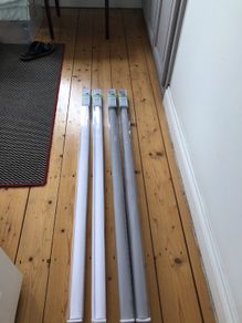 2xWhite 2xGrey Roller Blinds