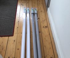2xWhite 2xGrey Roller Blinds