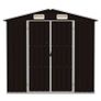 Garden Shed Brown 205x129x183 cm Galvanised Steel Image 9