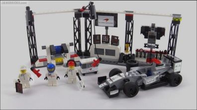 LEGO SPEED CHAMPIONS 75911: McLaren Mercedes Pit Stop Car & Mini Figs