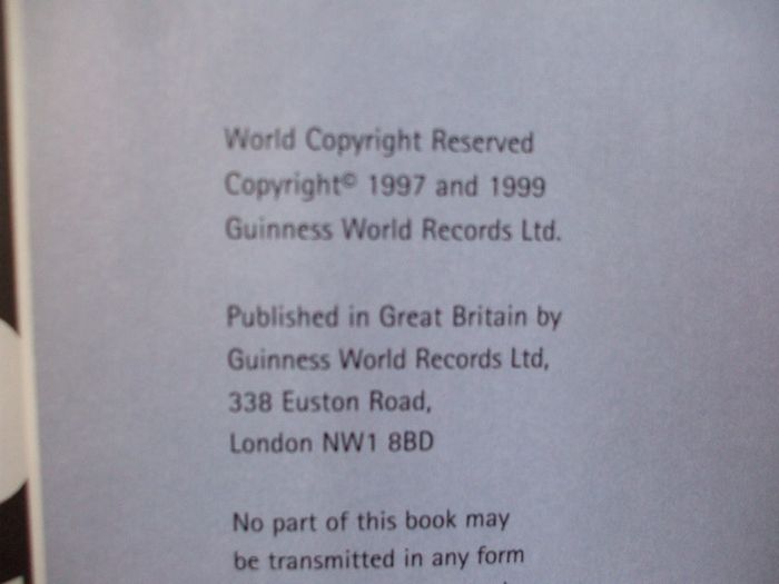 SALE!  GUINNESS Book of the 20th Century - Millennium Edition