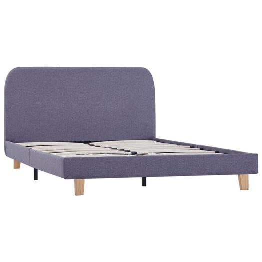 Bed Frame Light Grey Fabric 120x190 cm