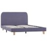 Bed Frame Light Grey Fabric 120x190 cm Image 6