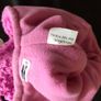 Girls pink fleeced lined Peruvian style cap Image 3