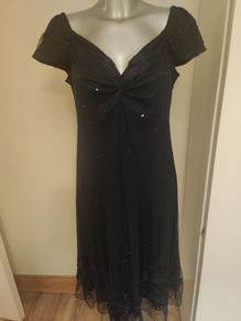 Changes by Together navy embroidered midi dress size UK14 EU42 Postage included
