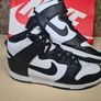 mens NIKE DUNK HI RETRO trainers runners Panda black and white Size UK 10 EU 45 BOXED Image 2
