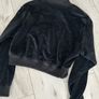 Nike Air black velvet ladies zipper top cardigan hoodie Size M Image 4