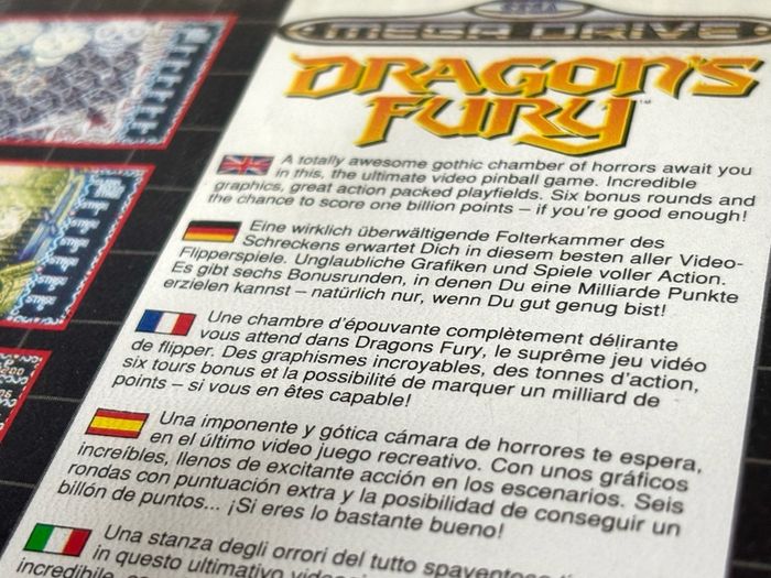 Dragon's Fury for Sega Mega Drive - Boxed and Minty