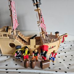 Wooden Pirate Ship toy Holy Moly