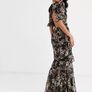 Stunning New Hope and Ivy Maxi dress wedding debs special occasion tiered stunning silhouette BNWT  UK 14 Image 9