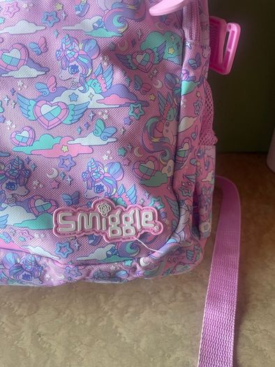 Smiggles girls pink unicorn school bag.