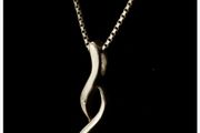 925 Sterling Silver  Zircon Pendant and Chain Necklace