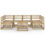 7 Piece Garden Lounge Set Green Impregnated Pinewood Image 4