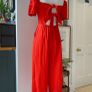 & Other Stories red linen jumpsuit Image 10
