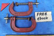Pair of 3" Record G clamps.