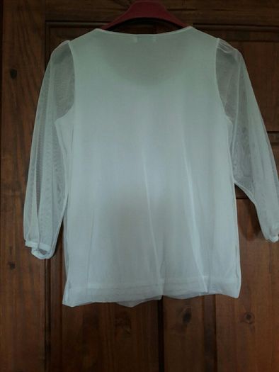 Cream top with diamonte detail Size 12