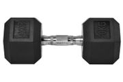 20KG Single Rubber Hex Dumbbell Portable Hand Weights Dumbbell Home Gym