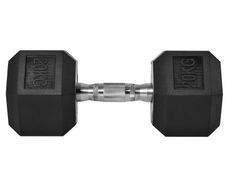 20KG Single Rubber Hex Dumbbell Portable Hand Weights Dumbbell Home Gym