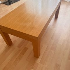 solid light oak coffee table