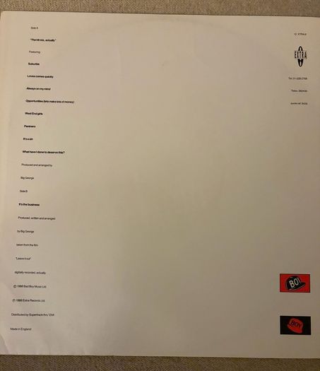 Suburban Boys The Hit Mix Actually 1988 UK 12 inch Vinyl