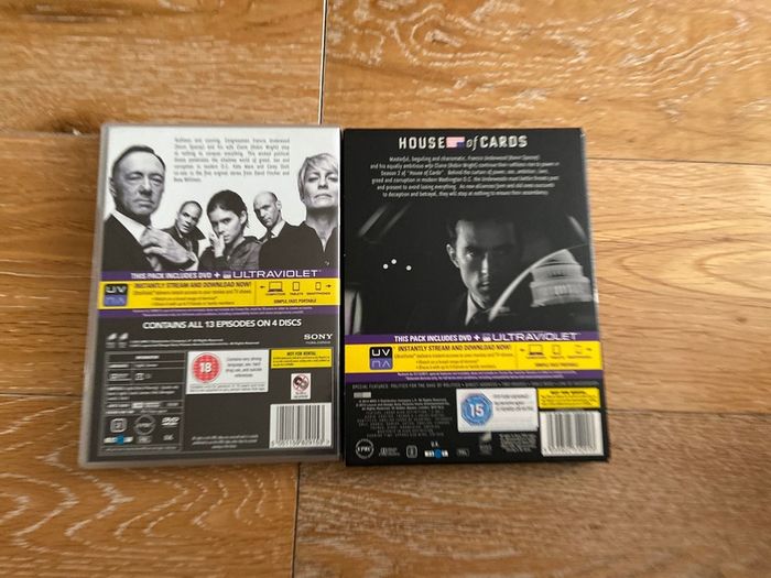 House of Cards The Complete 1st and 2nd Season DVD's