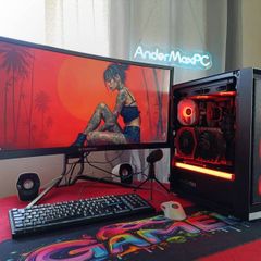 Full Set - Gaming PC, monitor, keyboard, mouse, pad