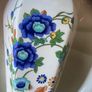 Aynsley Marlina 7" Bone China Floral Vase Flower English Cottage Blue White Image 3